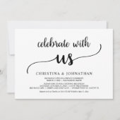 私たちと一緒に祝おう、モダンラスティックエロープメント 招待状 (正面)