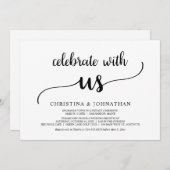 私たちと一緒に祝おう、モダンラスティックエロープメント 招待状 (正面/裏面)