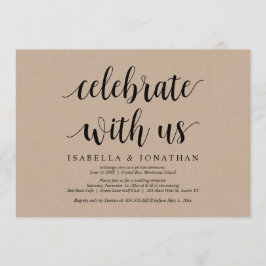 私たちと一緒に祝おう, ラスティック クラフト, ウェディング エルオープメント 招待状