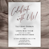 私たちと一緒に祝おう!ローズゴールドのウェディングパーティー 招待状