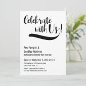 「私たちと一緒に祝おう！」挙式後パーティー 招待状 (スタンド正面)