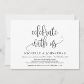 私たちと一緒に祝おう - 結婚式の秘密結婚のお祝い 招待状 (正面)