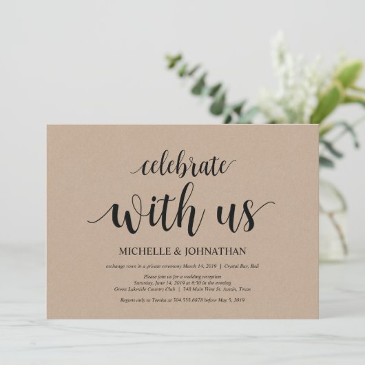 私たちと一緒に祝おう, 結婚式の秘密結婚招待状 招待状 (スタンド正面)