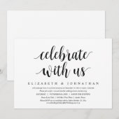 私たちと一緒に祝おう。結婚式前夜祭の食事 招待状 (正面/裏面)