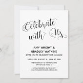 「私たちと一緒に祝おう」 結婚式後パーティーのみ 招待状 (正面)
