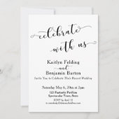 私たちと一緒に祝おう 結婚後のお祝い会 招待状 (正面)