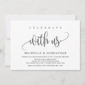 私たちと一緒に祝おう - 結婚後の記念日パーティー 招待状 (正面)