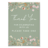 私たちと一緒に祝ってくれてありがとう ワイルドフラワー フォトプリント            (正面)