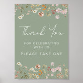 私たちと一緒に祝ってくれてありがとう ワイルドフラワー ポスター (正面)