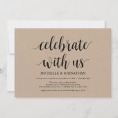 私たちと一緒に結婚式の隠し結婚のお祝いをしよう 招待状 (正面)