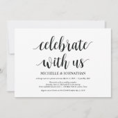 私たちと一緒に結婚式の隠し結婚のお祝いをしよう 招待状 (正面)