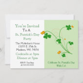 私たちと一緒に聖パトリックの祝祭を祝おう！パーティーのご案内 招待状 (正面)