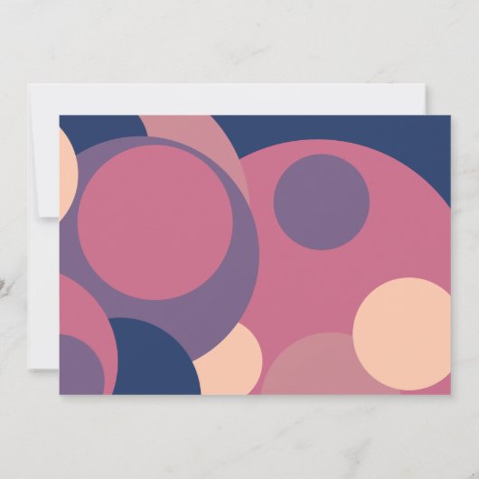 私たちと一緒に色鮮やかな円形のレセプションを祝おう 招待状 (裏面)