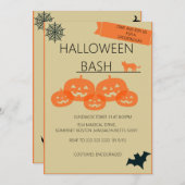 私たちと一緒に、最も怖いハロウィンパーティーに参加しよう！ 招待状 (正面/裏面)