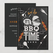 私たちと一緒にBBQタイム サマー パーティー ご招待 招待状 (正面/裏面)