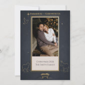 私たちと共にいる神 エマニュエル 上品な家族の写真フレーム シーズンカード (正面)