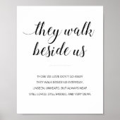 私たちと共に歩く　エレガントな結婚式の追悼看板 ポスター (正面)