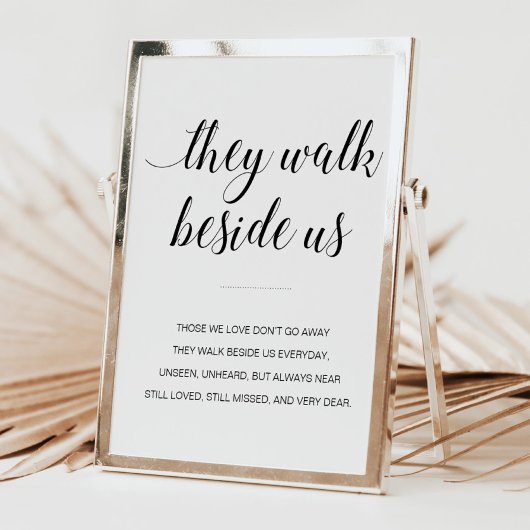 私たちと共に歩く　エレガントな結婚式の追悼看板 ポスター