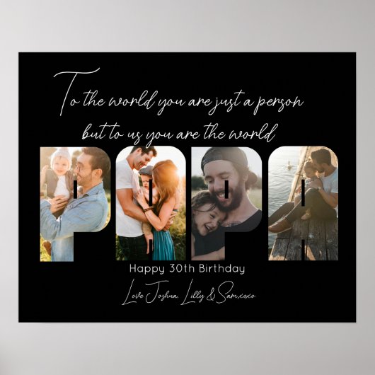 私たちにあなたは世界のパパ写真コラージポスターである ポスター (正面)