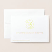 私たちにとって子供は手書きの生まれ金ゴールドのクリスマスだ 箔カード (裏面封筒付き)