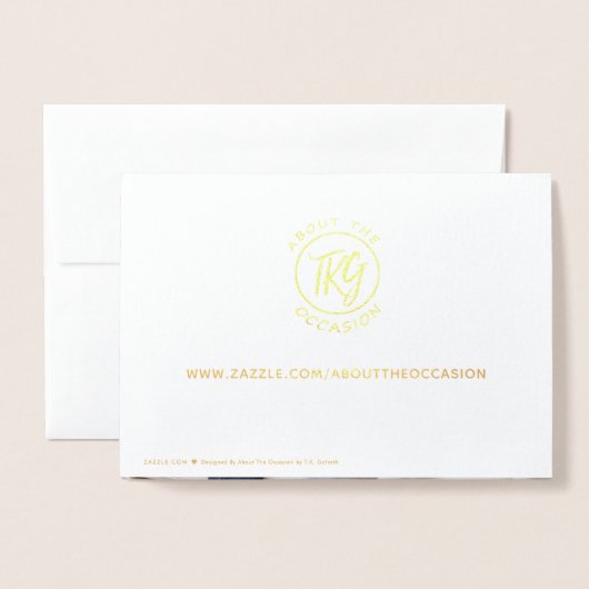 私たちにとって子供は手書きの生まれ金ゴールドのクリスマスだ 箔カード (裏面封筒付き)