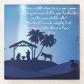 私たちにとって子供は生まれ出生ガラスのコースター ガラスコースター (正面)