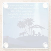 私たちにとって子供は生まれ出生ガラスのコースター ガラスコースター (裏面)