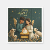 私たちにとって子供は生まれ出生ページ スタンダードカクテルナプキン (正面)