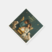 私たちにとって子供は生まれ出生ページ スタンダードカクテルナプキン (角)