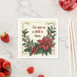 私たちにとって子供は生まれ聖なる書物、 経典ページ スタンダードカクテルナプキン