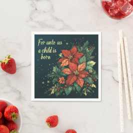 私たちにとって子供は生まれ聖なる書物、 経典ページ スタンダードカクテルナプキン