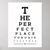 私たちにとって最適な場所は一緒に目のチャートである ポスター (正面)