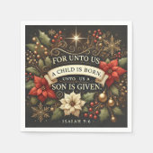 私たちにとって聖書は、子どもが切り離され生まれている スタンダードカクテルナプキン (正面)