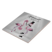 私たちには引退がよく似合う! シックでクラシックなフラミンゴ タイル (側面)