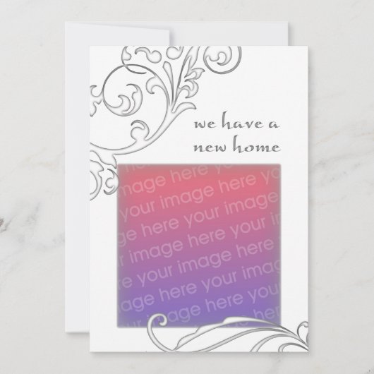 私たちには新しい家がある : ホワイトフルーリッシュ 案内状 (正面)