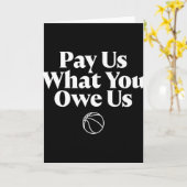 私たちに借りているものを支払ってください 女性バスケットボール名言 スポ カード (黄色い花)