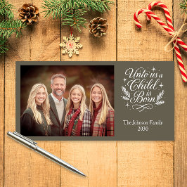 私たちに子供は写真の生まれクリスマスカードである シーズンカード