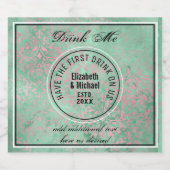 私たちに1番目の飲み物を持って – DRINK MEミント結婚式の引き出物 ビールラベル (シングルラベル)