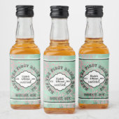 私たちに1番目の飲み物を持って – DRINK MEミント結婚式の引き出物 リキュールボトルラベル (ボトル)