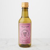 私たちに1番目の飲み物を持って – DRINK ME Pink結婚式の引き出物 ワインラベル (正面)