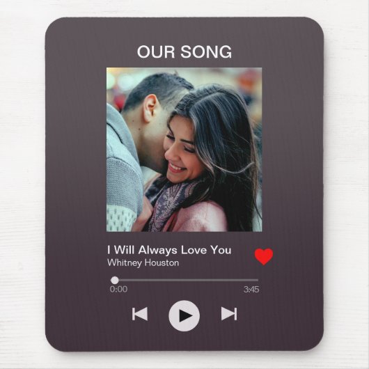 私たちのお気に入りの歌 – カスタム写真 マウスパッド (正面)