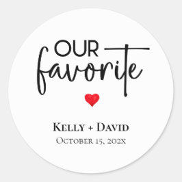 私たちのお気に入りの結婚式の引き出物の治療バッグ ラウンドシール