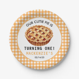 私たちのかわいこちゃんパイの1歳の誕生日 ペーパープレート