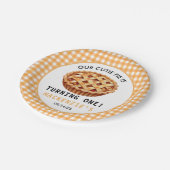 私たちのかわいこちゃんパイの1歳の誕生日 ペーパープレート (アングル)