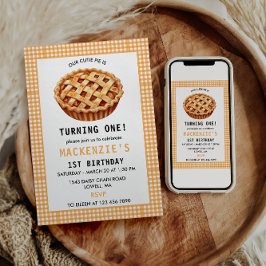 私たちのかわいこちゃんパイの1歳の誕生日 招待状