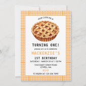 私たちのかわいこちゃんパイの1歳の誕生日 招待状 (正面)