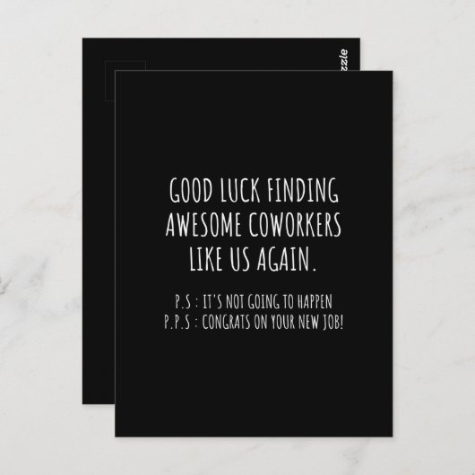 私たちのような同僚を再び見つける幸運 ポストカード (正面/裏面)