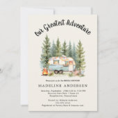 私たちのアドバ素晴らしントキャンピングセージ赤ちゃんシャワー 招待状 (正面)