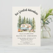 私たちのアドバ素晴らしントキャンピングセージ赤ちゃんシャワー 招待状 (スタンド正面)