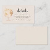 私たちのアドベンチャーワールドグローブマップトラベル結婚金ゴールド エンクロージャーカード (正面/裏面)